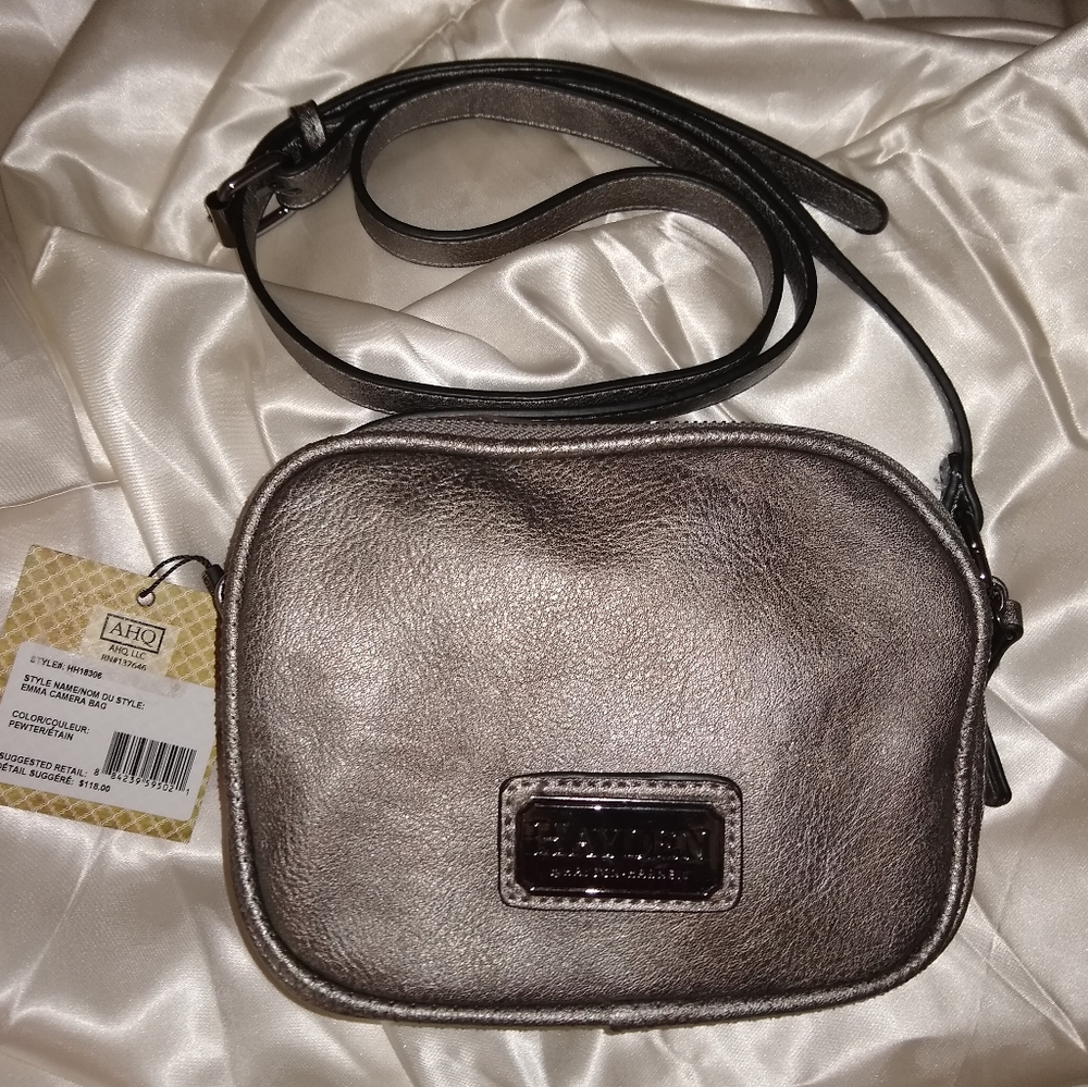 NWT Hayden Harnett Crossbody Pewter - Picture 4 of 9
